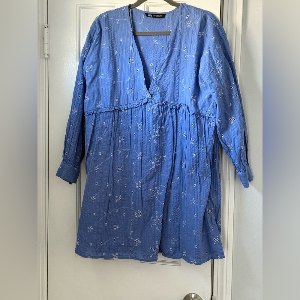 Zara Blue Textured Fabric